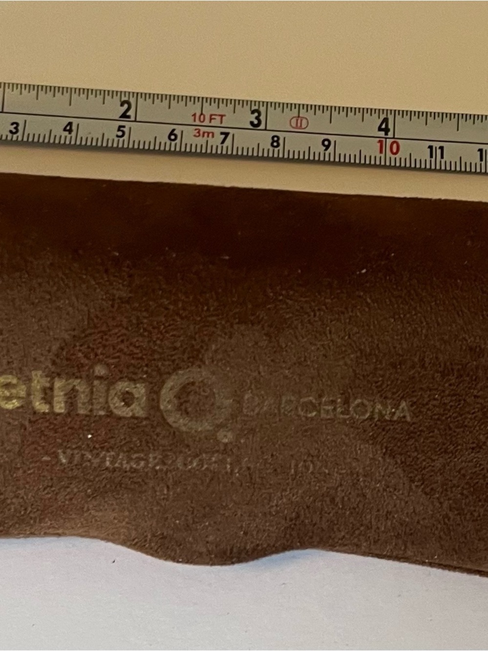 Etnia Barcelona Eyeglass/Sunglasses Hard Case Brown Suede Purple Velvet inside